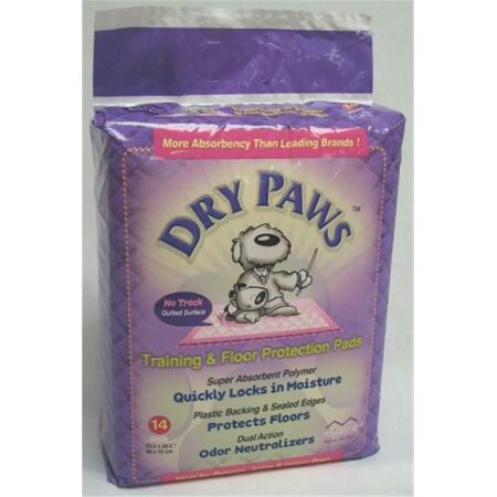MIDWEST CONTAINER & INDUSTRIAL SUPPLY Dry Paws Training Pads large - PPL14, 14PK 568520